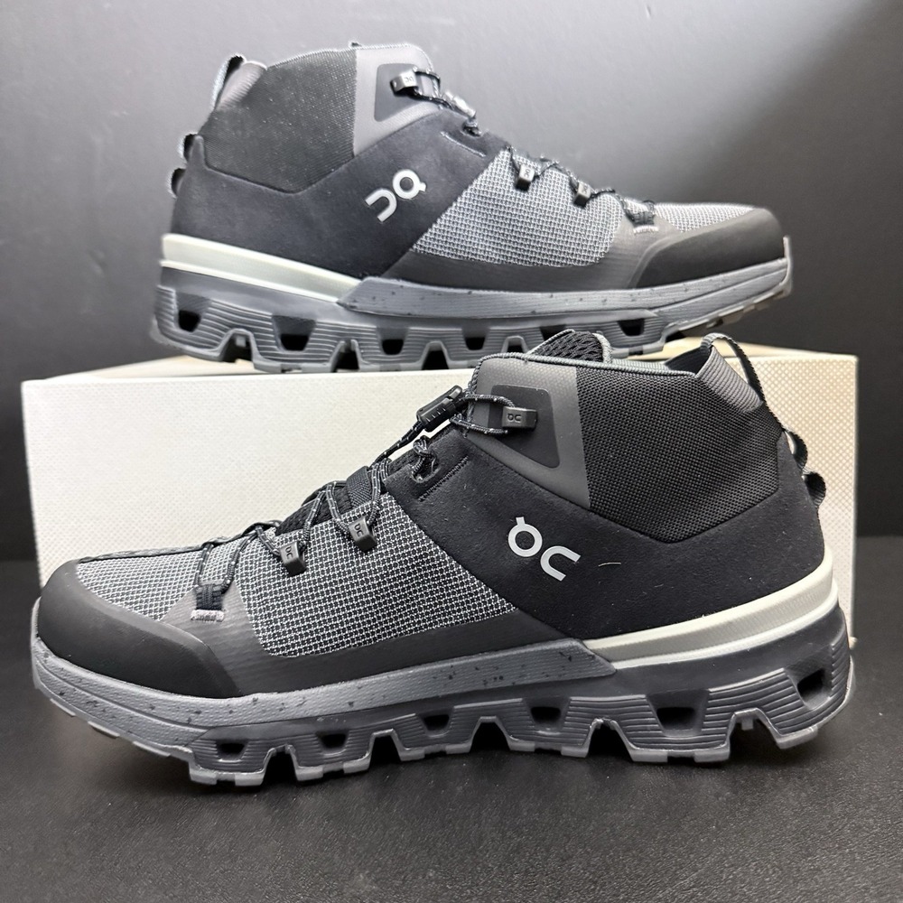 On Cloud Cloudtrax Boots Women's Size 9.5 53.98588 Black Rock Shoes Mid Outdoors - Picture 3 of 15